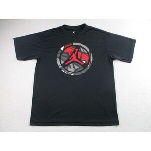 Jordan‎ Nike Shirt Mens Medium Dri-FIT Black Jumpman Logo Graphic Tee Athletic